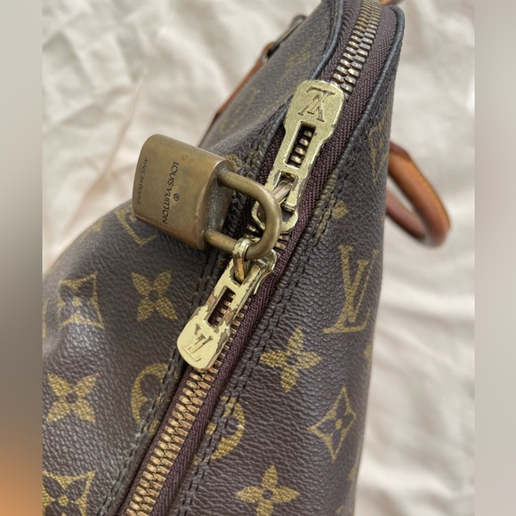 Authentic Vintage Louis Vuitton Alma Purse Brown Monogram Shoulder Bay Vintage - Picture 3 of 15